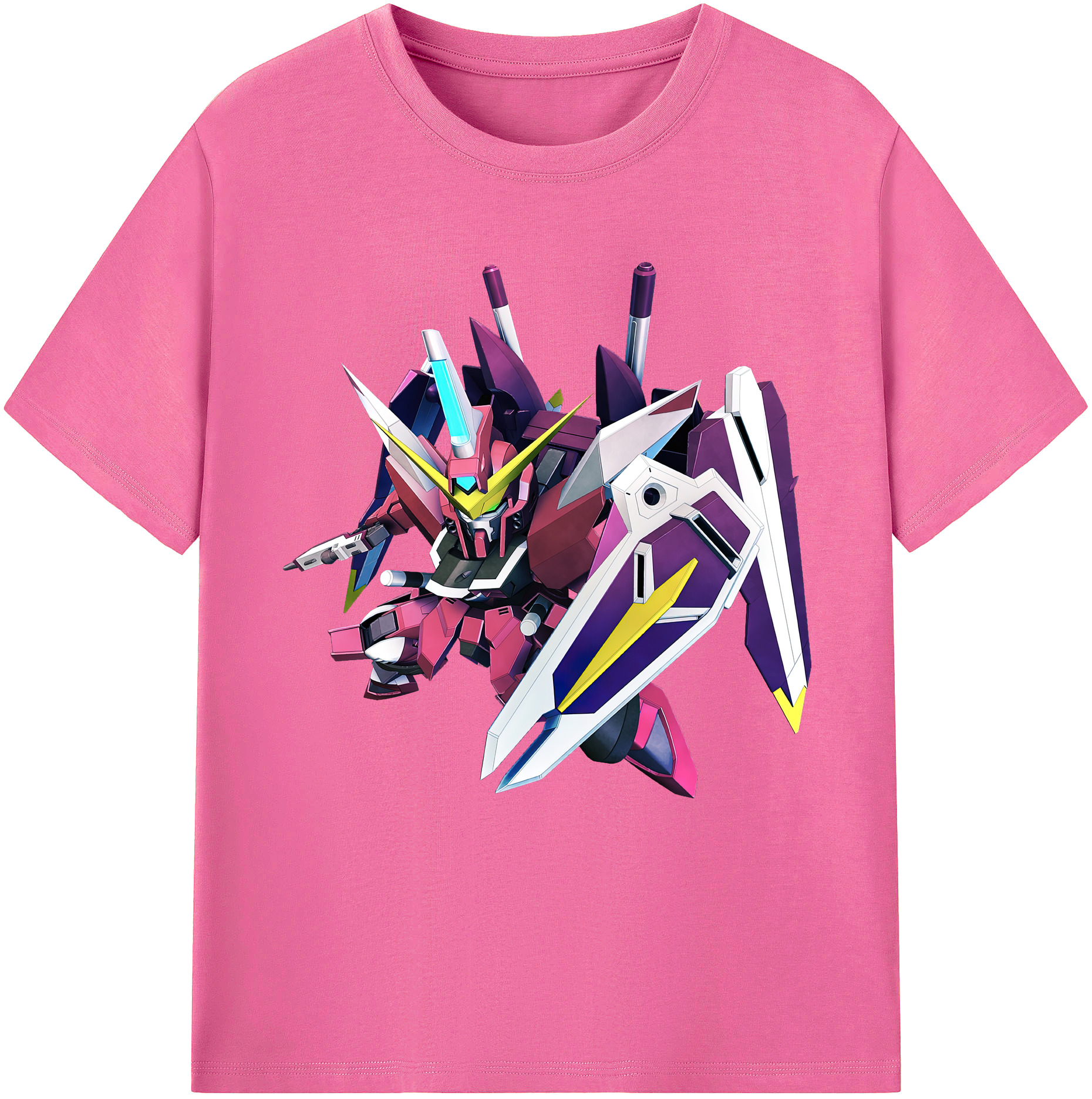 （画像用） 機動戦士ガンダム Mobile Suit Gundam レディースカジュアルプリントTシャツ（綿100％）